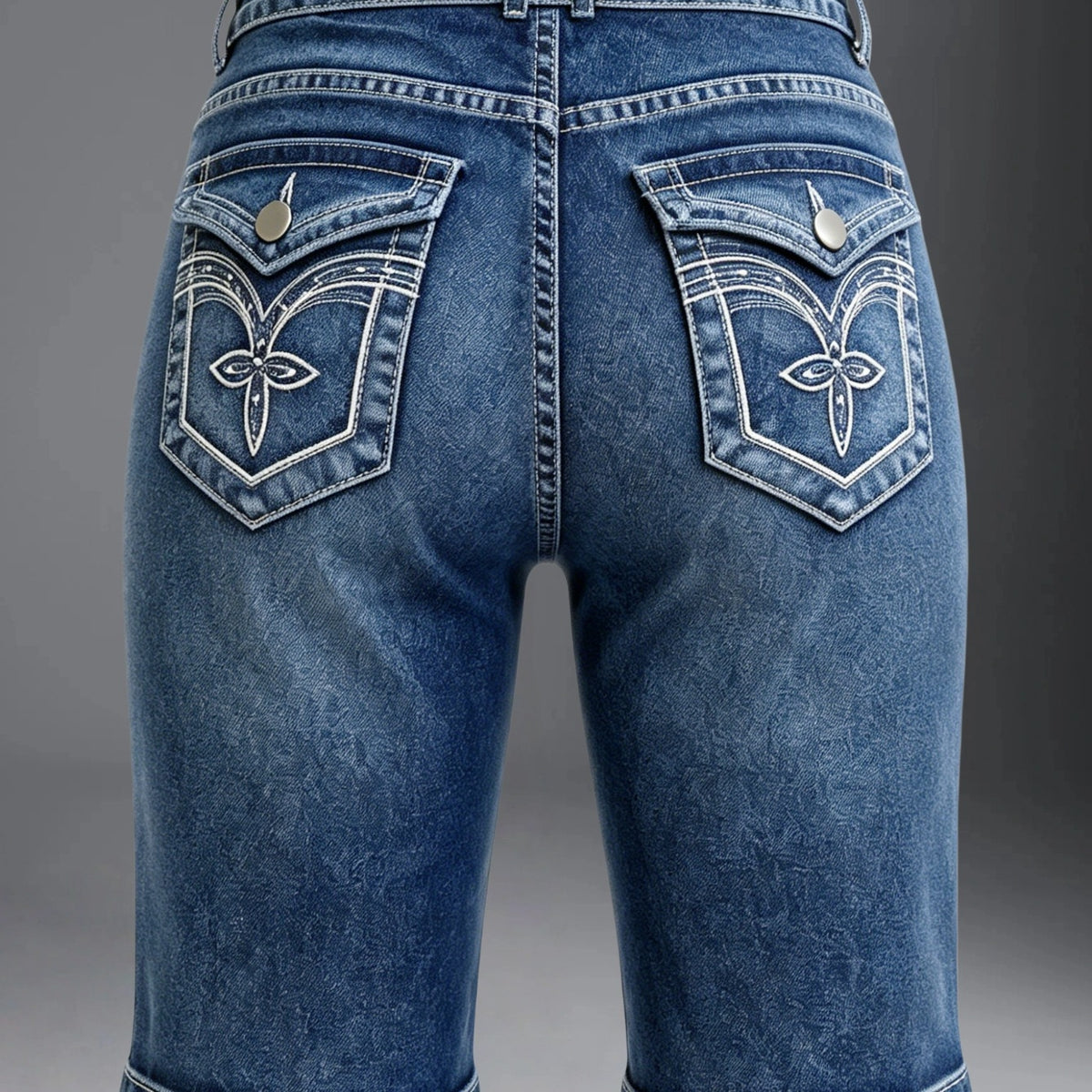 Women High Waist Stretch Slim Denim Bermuda Shorts Casual Mid Pants For Summer Cycling Daily Street Wear