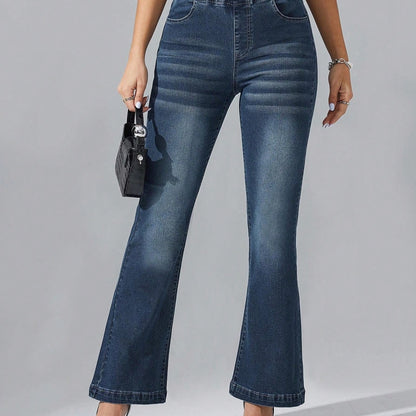 Women's High-Waisted Stretch Flare Jeans