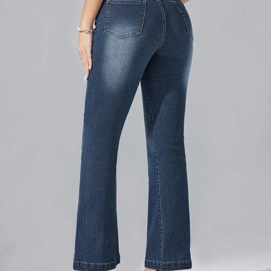 Women's High-Waisted Stretch Flare Jeans