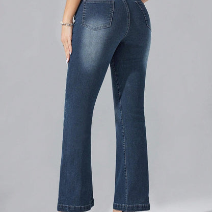 Women's High-Waisted Stretch Flare Jeans