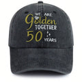 50th Anniversary Embroidered Cotton Baseball Hat Sun Hat Cap