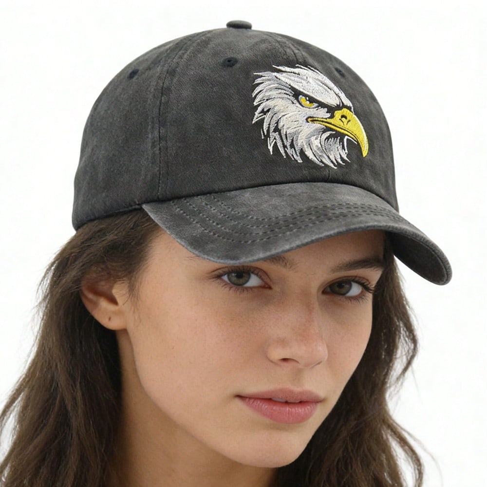 Eagle Embroidered Cotton Baseball Cap Sun Cap Cap