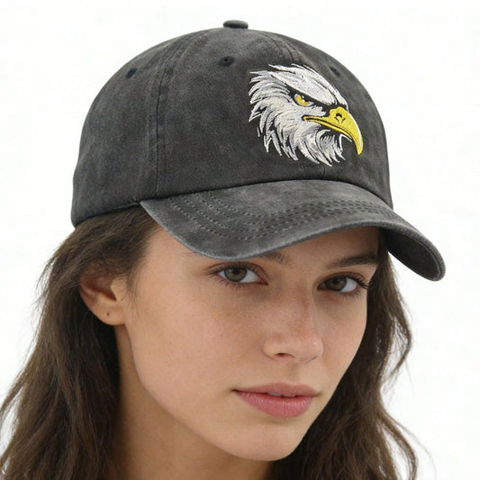Eagle Embroidered Cotton Baseball Cap Sun Cap Cap