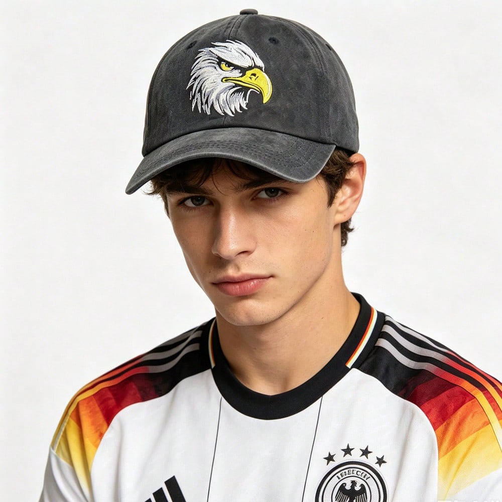 Eagle Embroidered Cotton Baseball Cap Sun Cap Cap