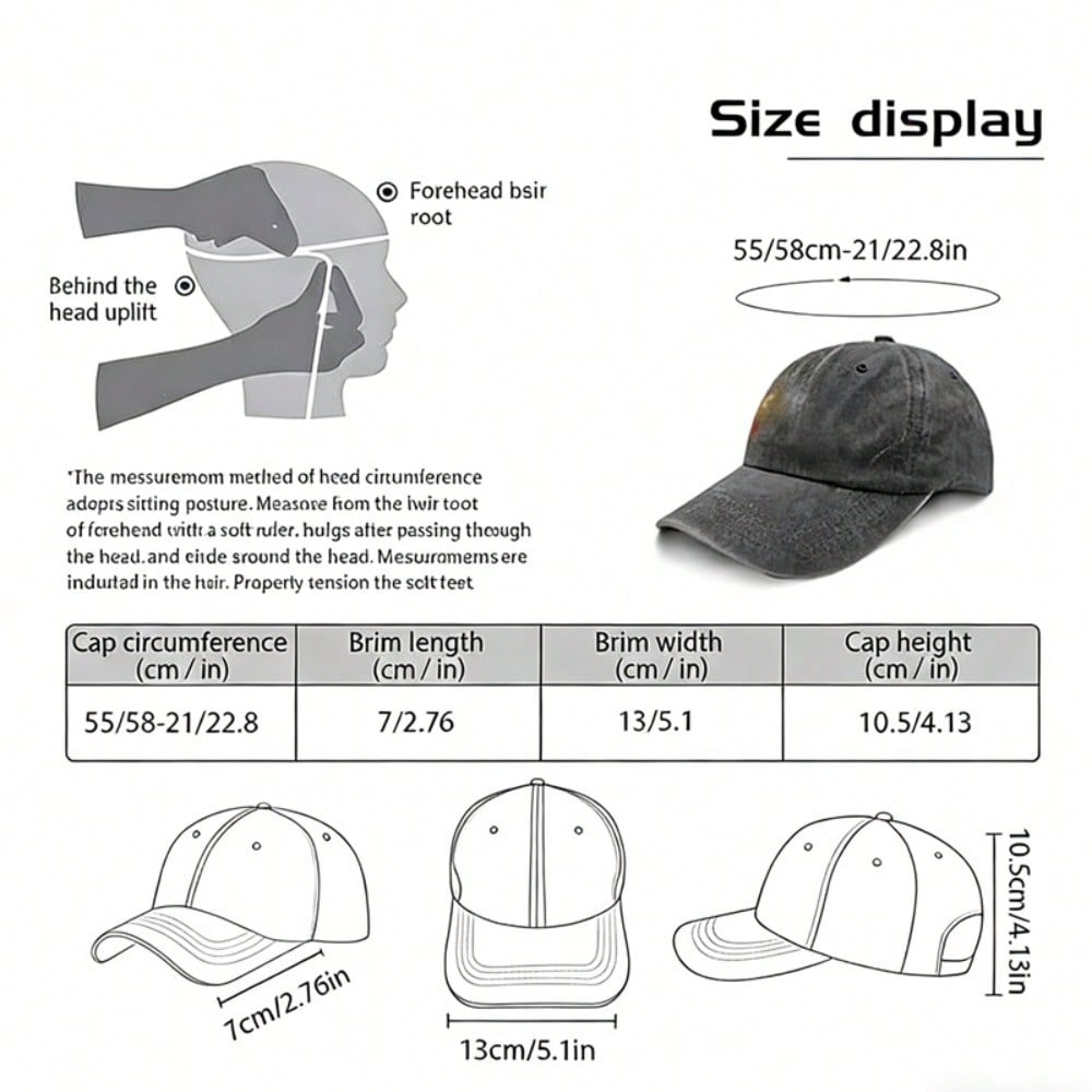 Veteran Dad Embroidered Cotton Baseball Hat Sun Hat Cap