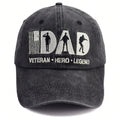 Veteran Dad Embroidered Cotton Baseball Hat Sun Hat Cap
