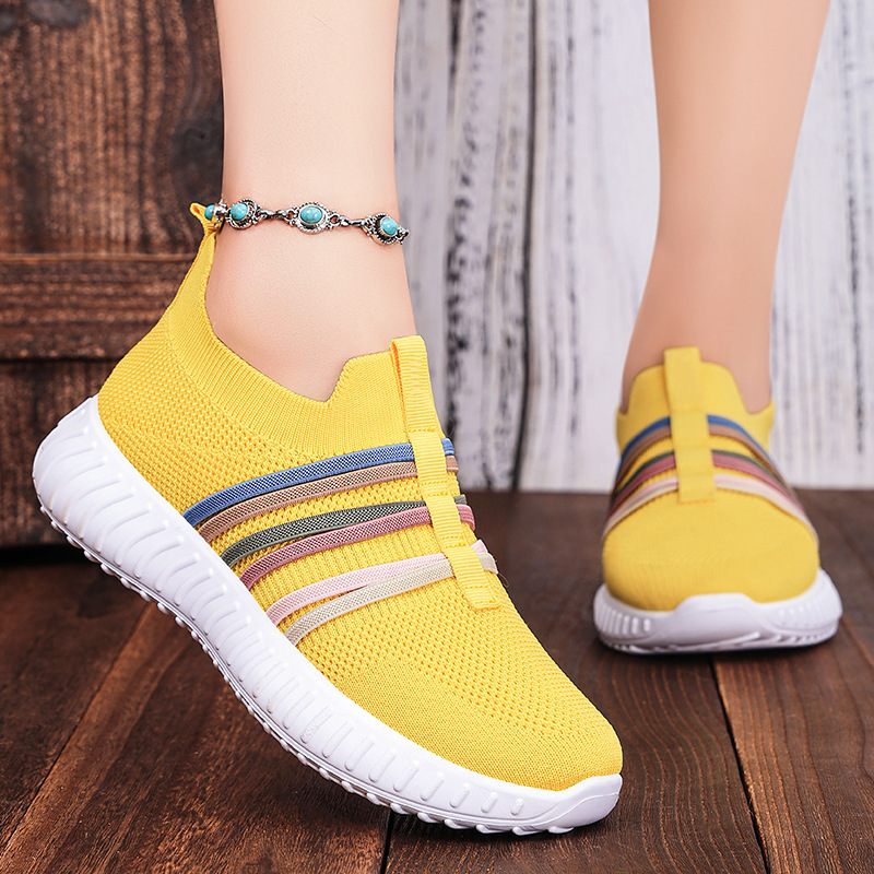 Women's casual shoes breathable mesh surface plus size soft bottom pumps