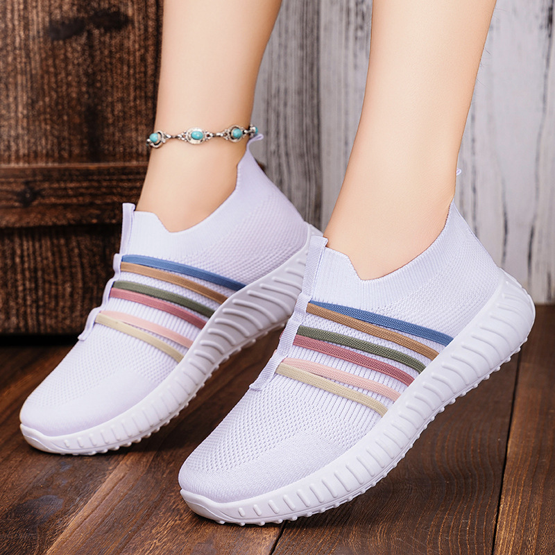 Women's casual shoes breathable mesh surface plus size soft bottom pumps
